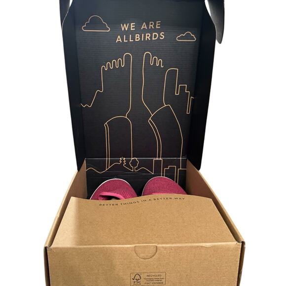 NIB! Allbirds Men's Tree Sustainable Loungers in Lux Pink - Size 14 - Picture 9 of 9